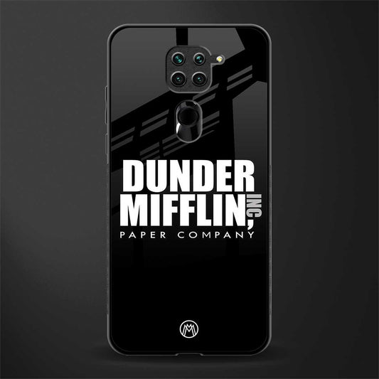 dunder mifflin glass case for redmi note 9 image