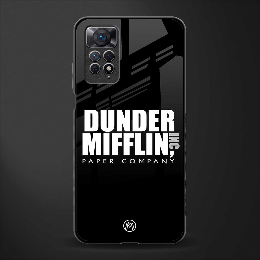 dunder mifflin glass case for redmi note 11s image