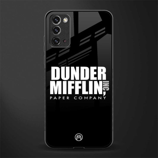 dunder mifflin glass case for samsung galaxy note 20 image