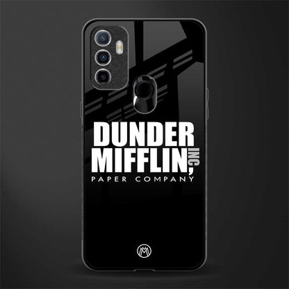 dunder mifflin glass case for oppo a53 image