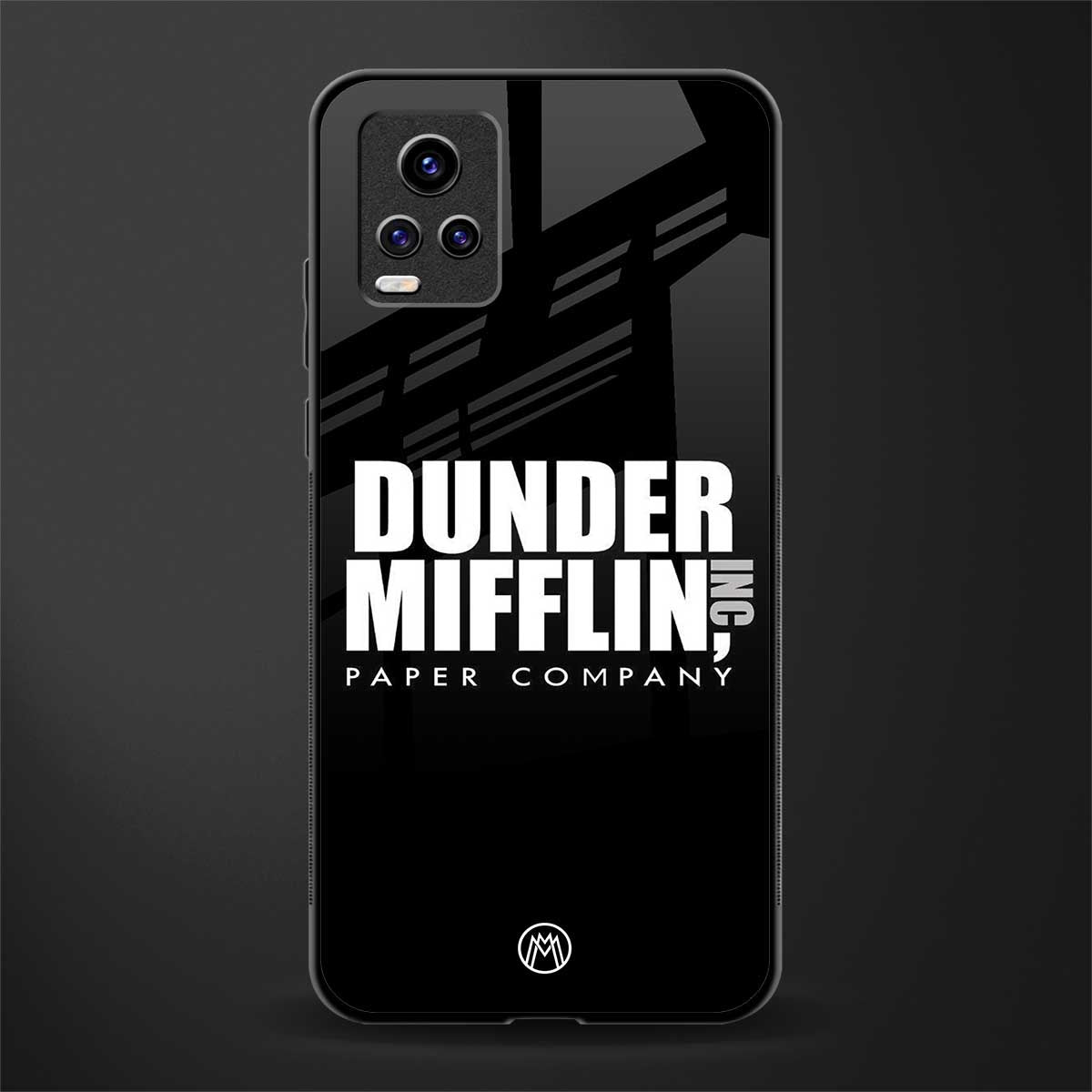 dunder mifflin glass case for vivo v20 image