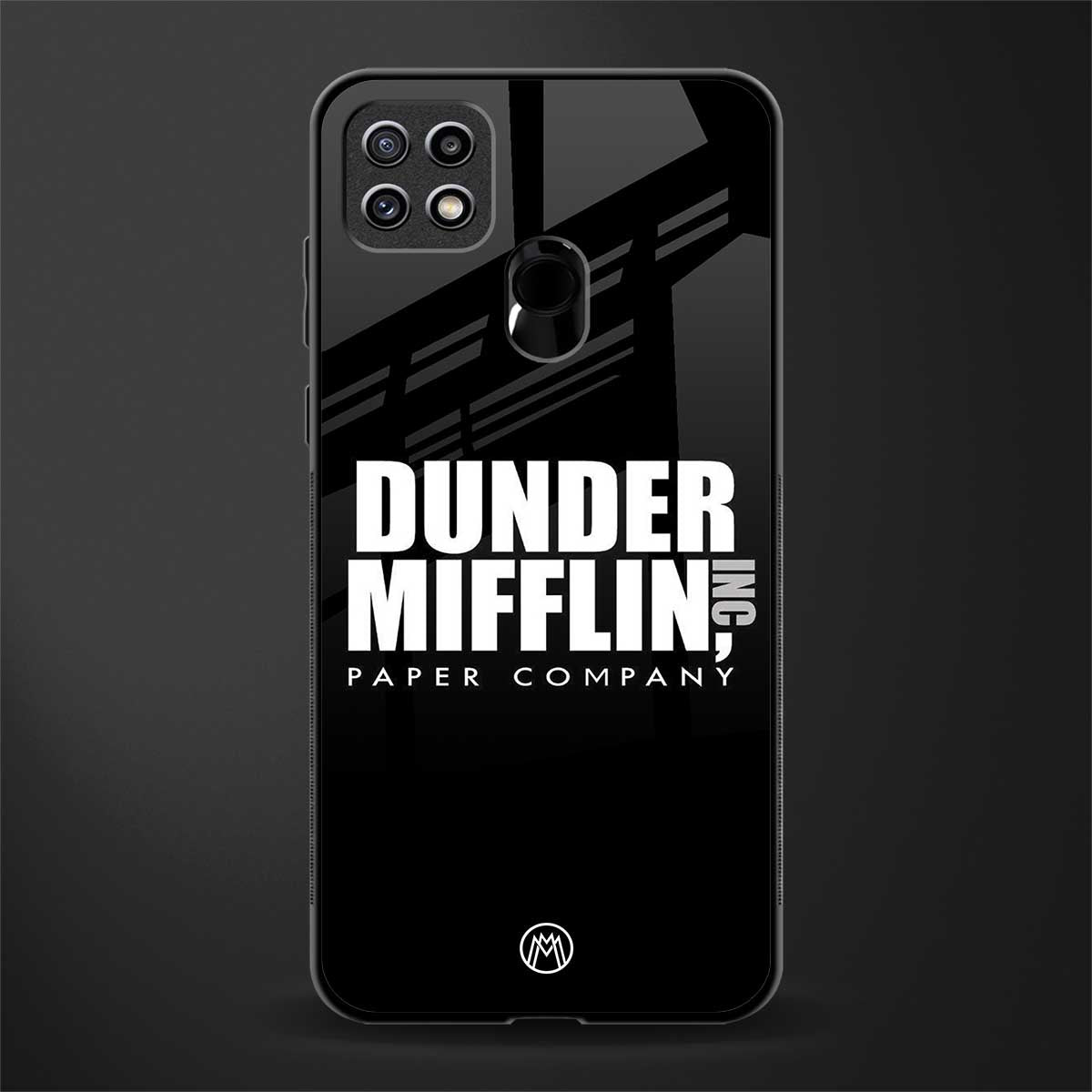 dunder mifflin glass case for oppo a15s image