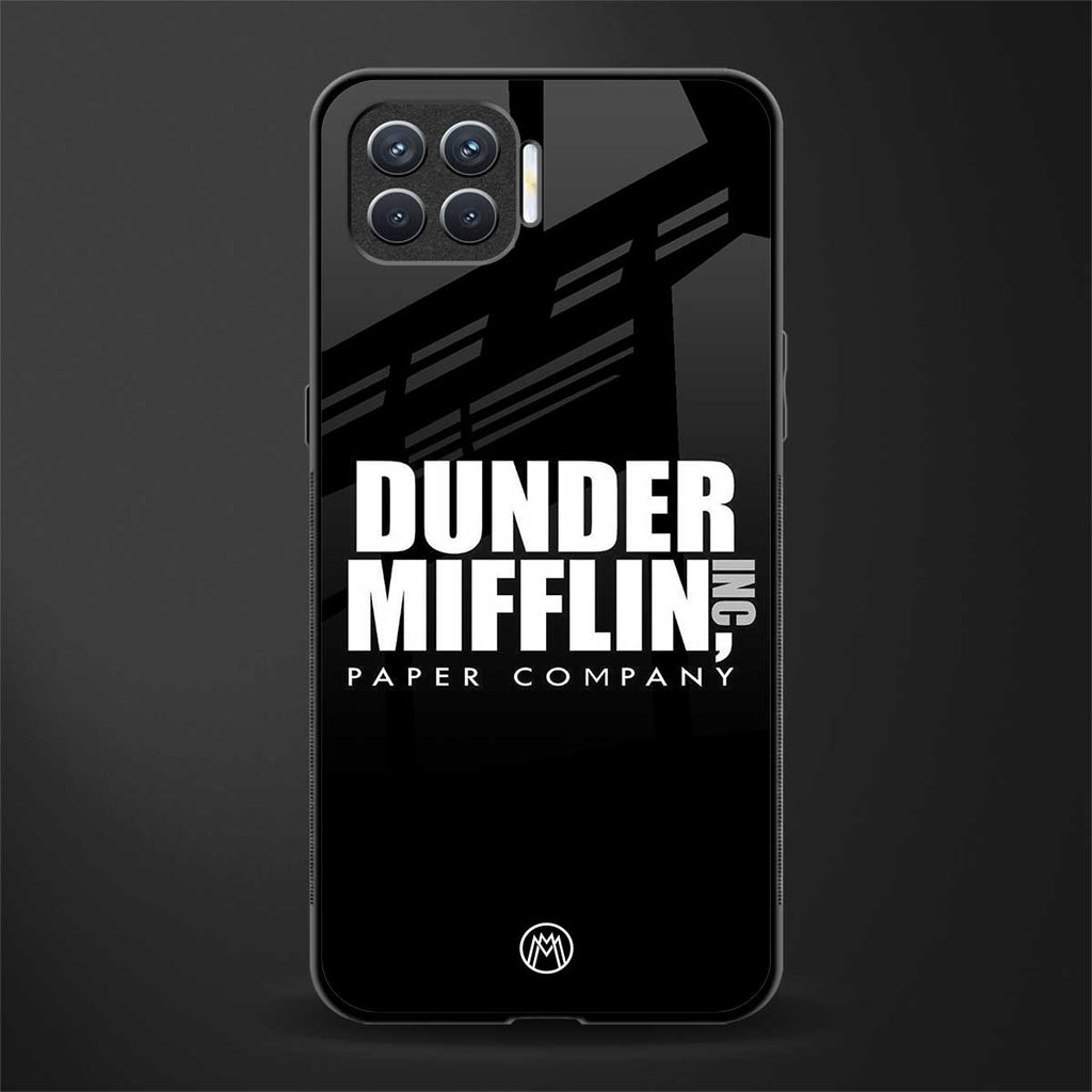 dunder mifflin glass case for oppo f17 image