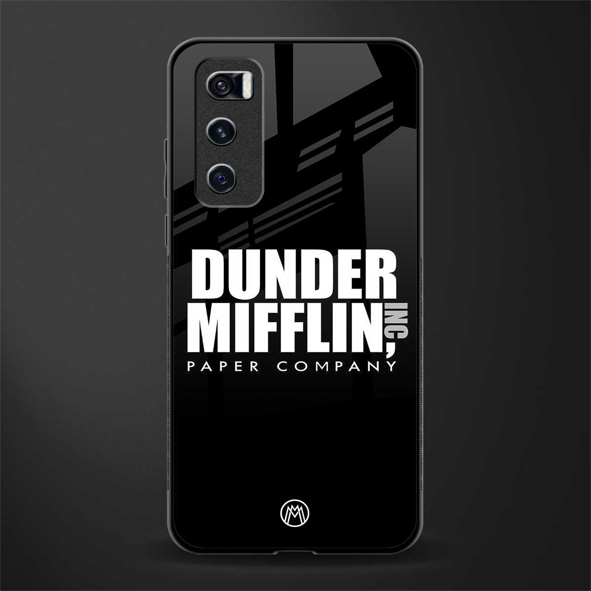 dunder mifflin glass case for vivo v20 se image