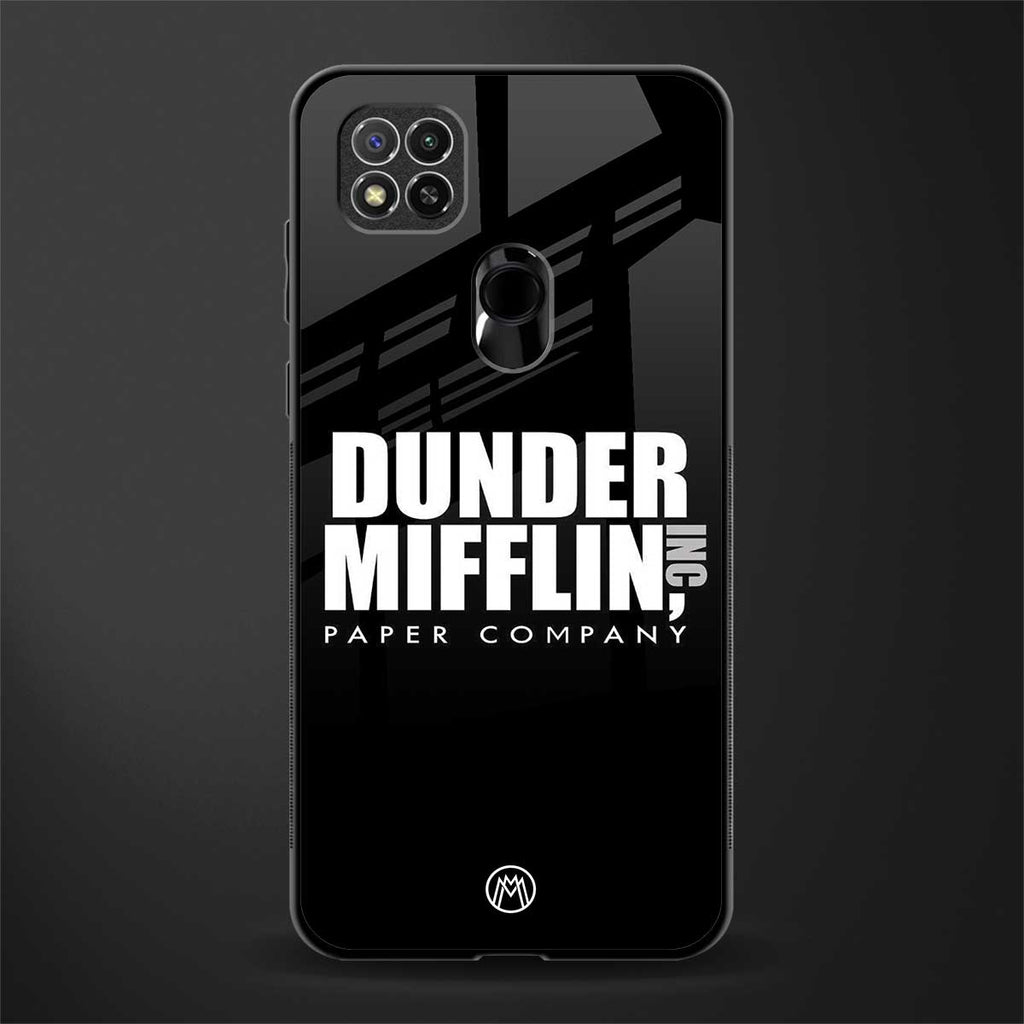 dunder mifflin glass case for redmi 9c image