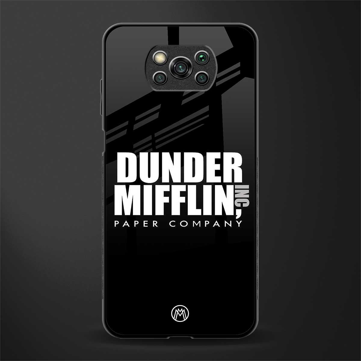 dunder mifflin glass case for poco x3 image