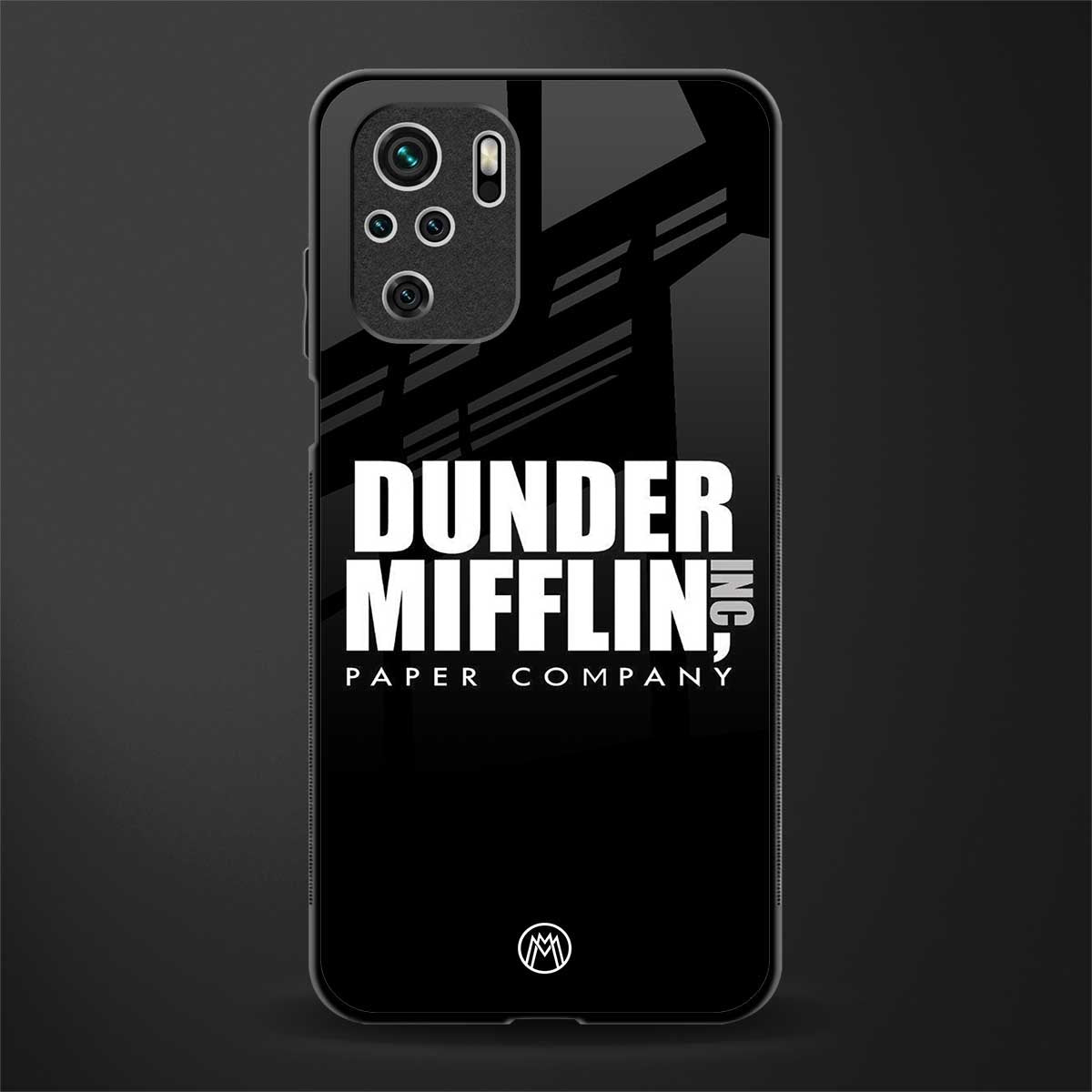 dunder mifflin glass case for redmi note 10 image