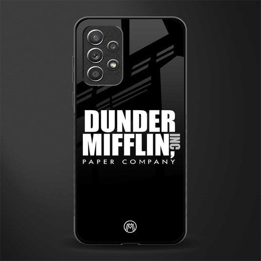 dunder mifflin glass case for samsung galaxy a72 image