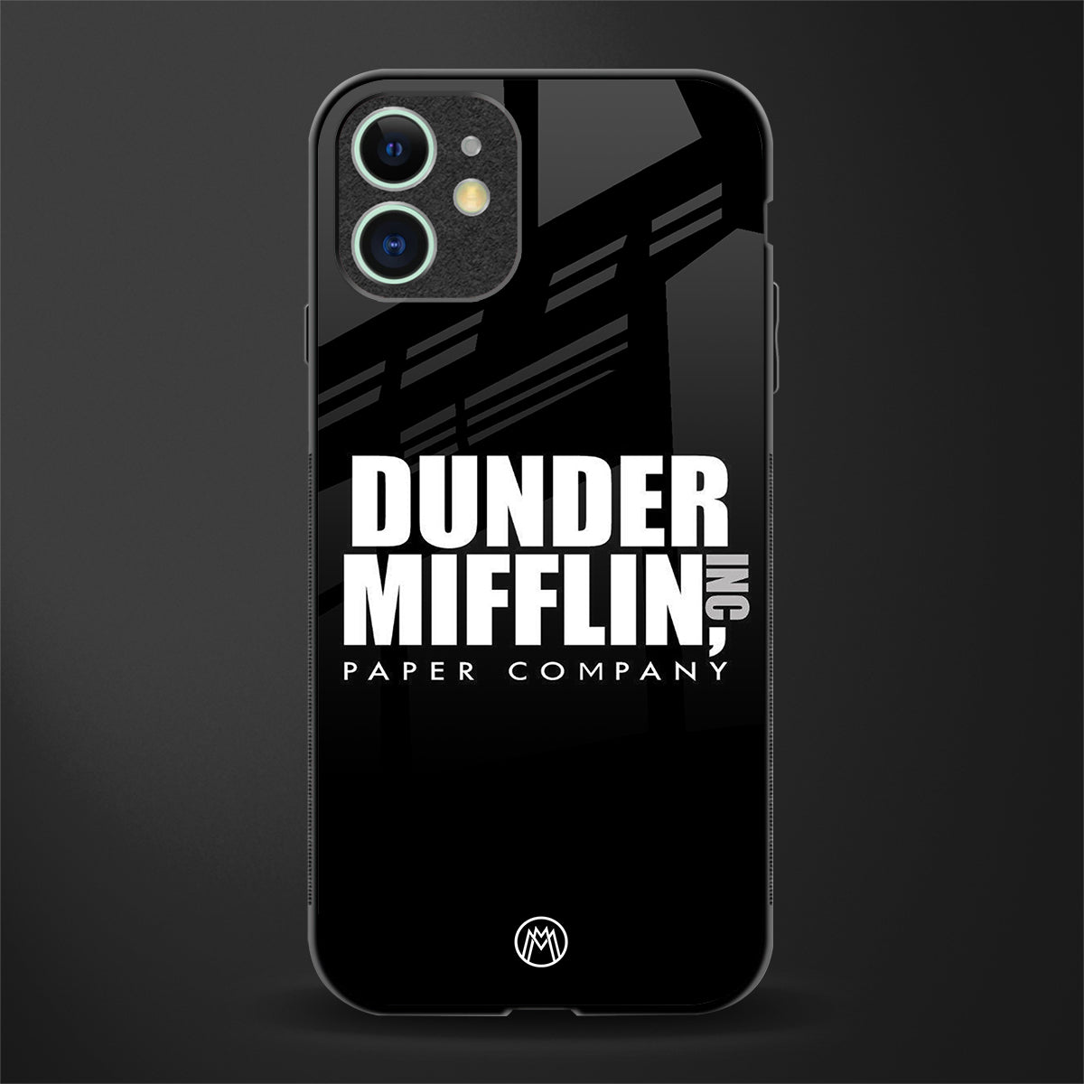 dunder mifflin glass case for iphone 12 image