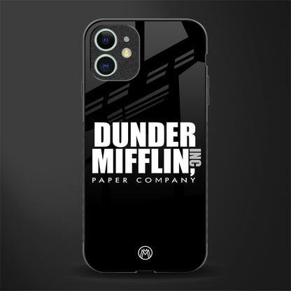 dunder mifflin glass case for iphone 12 image
