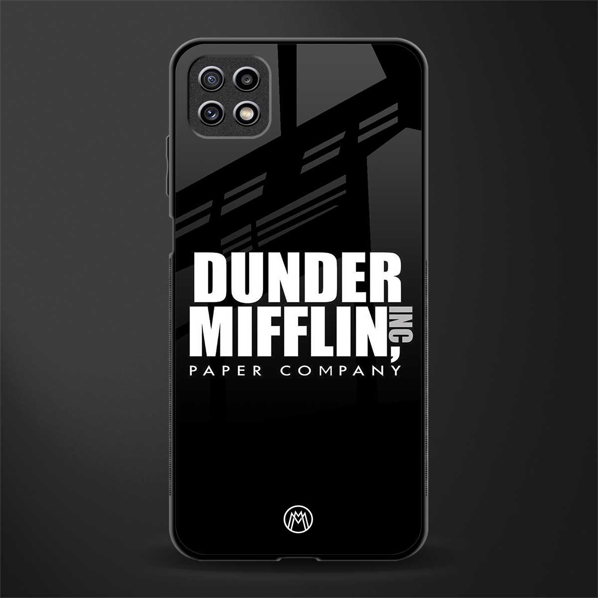 dunder mifflin glass case for samsung galaxy a22 5g image