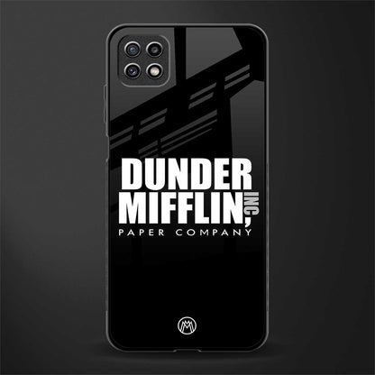 dunder mifflin glass case for samsung galaxy a22 5g image