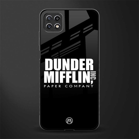 dunder mifflin glass case for samsung galaxy a22 5g image