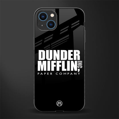 dunder mifflin glass case for iphone 13 image