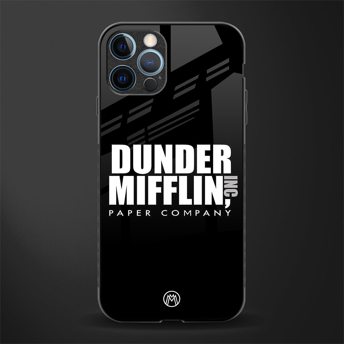 dunder mifflin glass case for iphone 12 pro max image