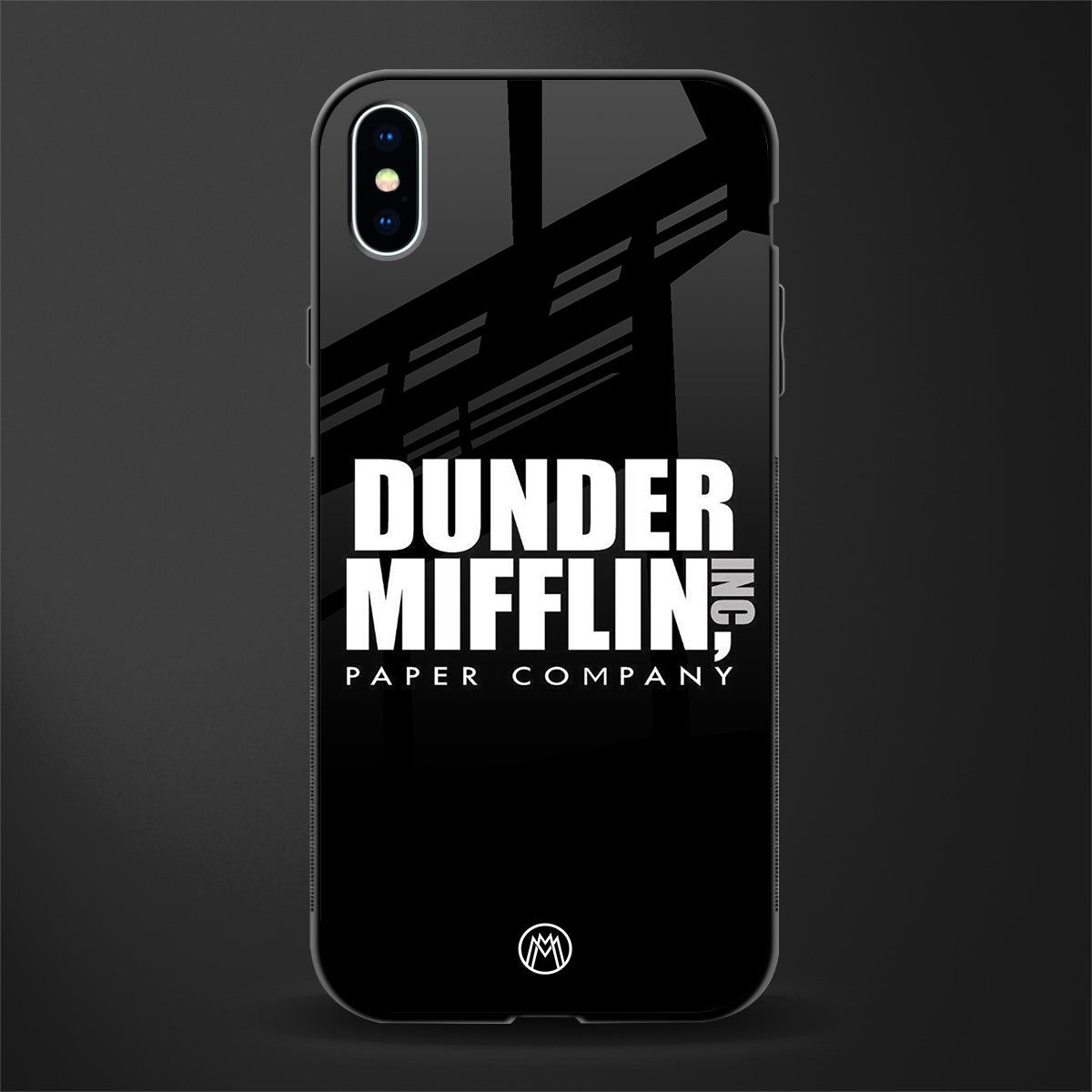 dunder mifflin glass case for iphone xs max image