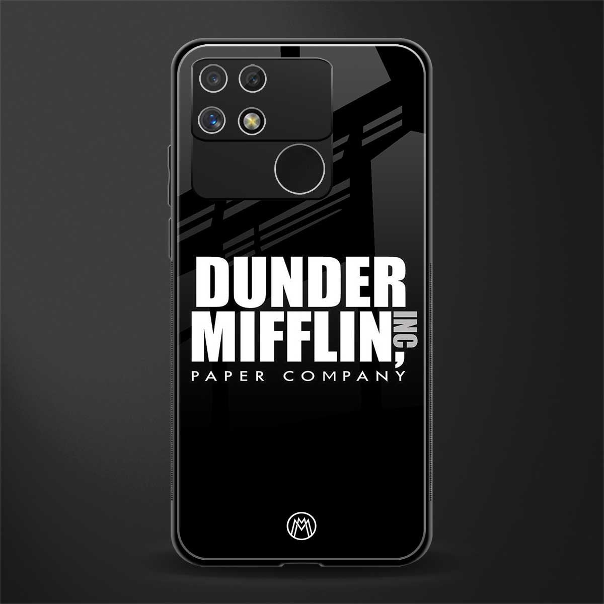 dunder mifflin back phone cover | glass case for realme narzo 50a