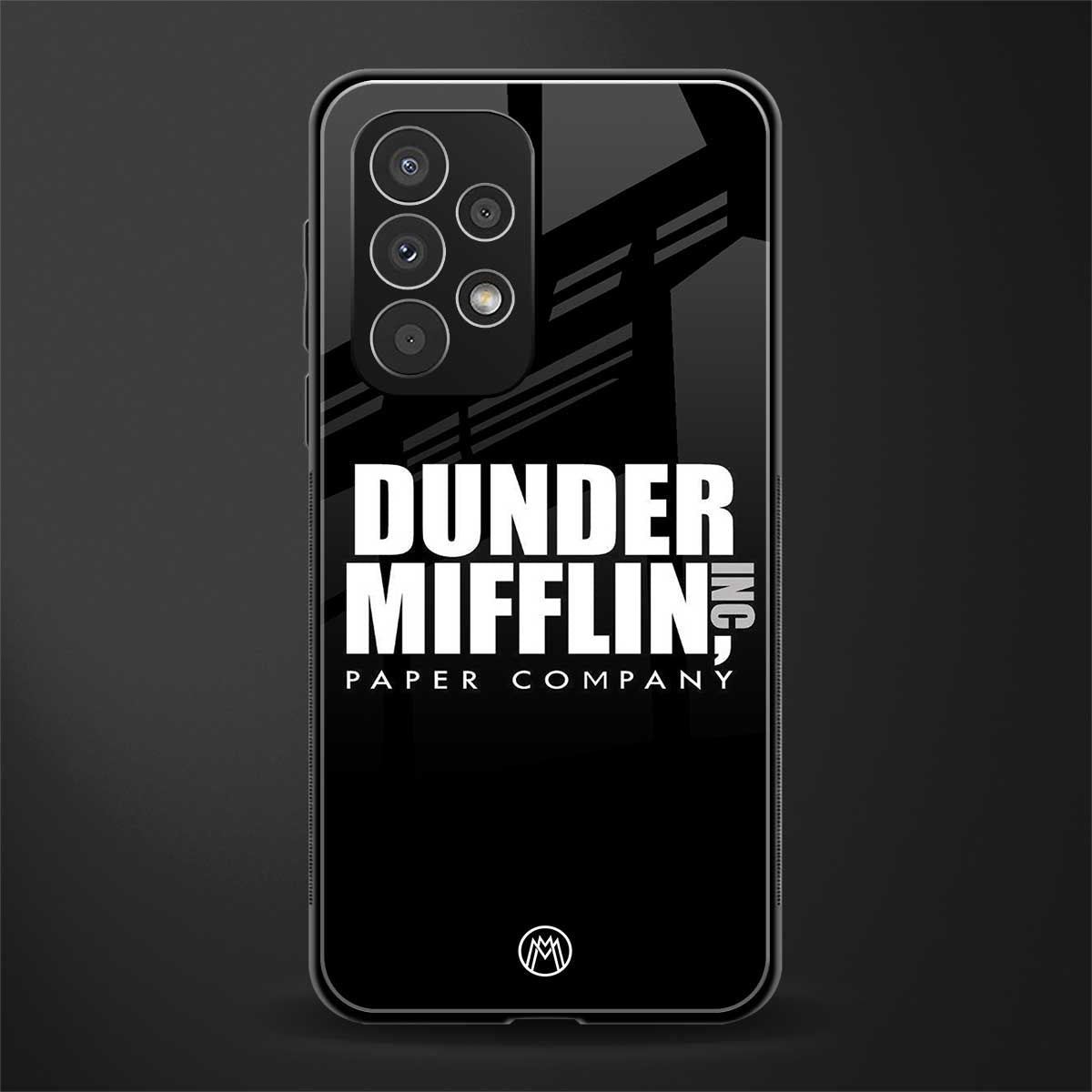 dunder mifflin back phone cover | glass case for samsung galaxy a53 5g