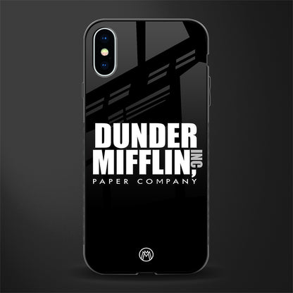 dunder mifflin glass case for iphone xs image