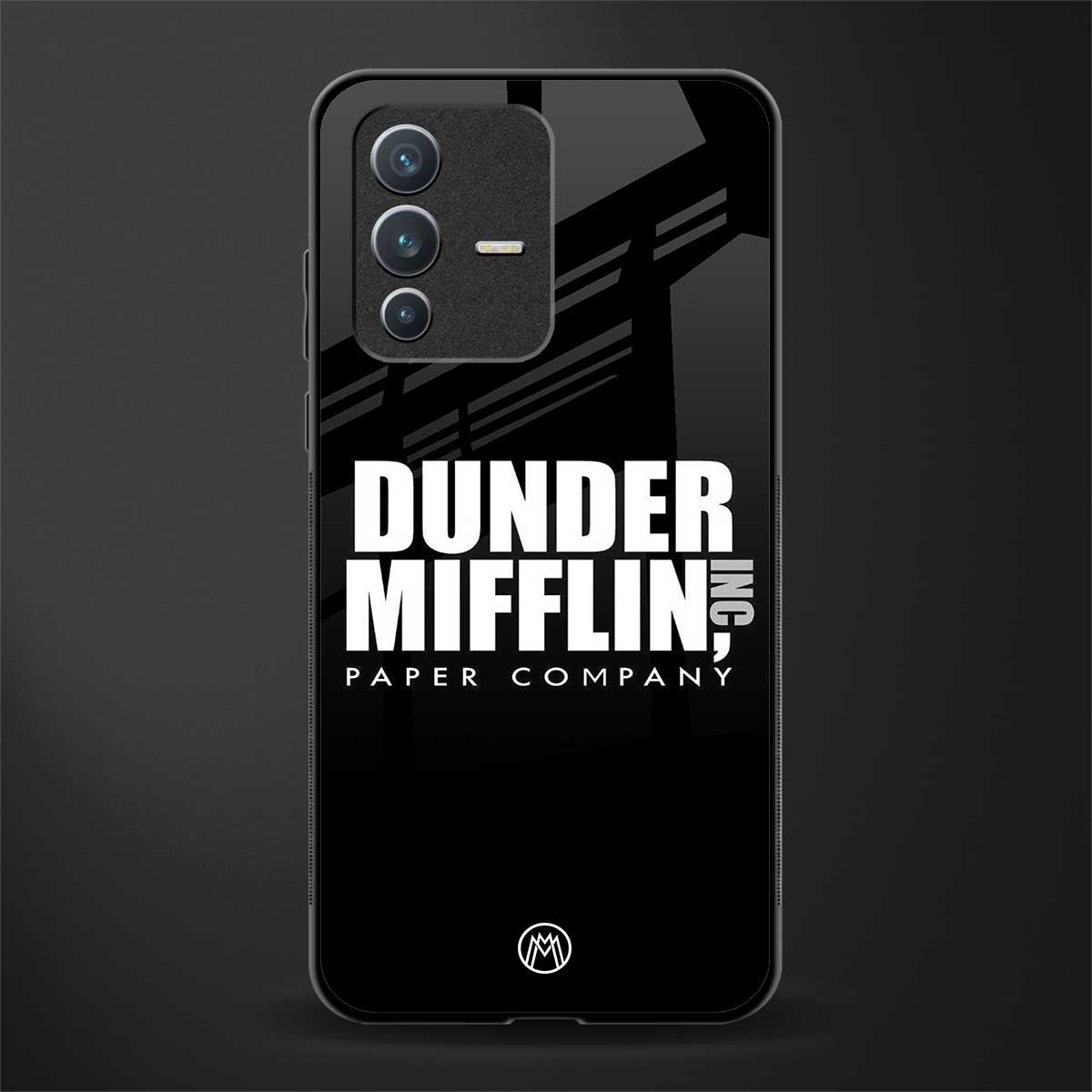dunder mifflin glass case for vivo v23 5g image