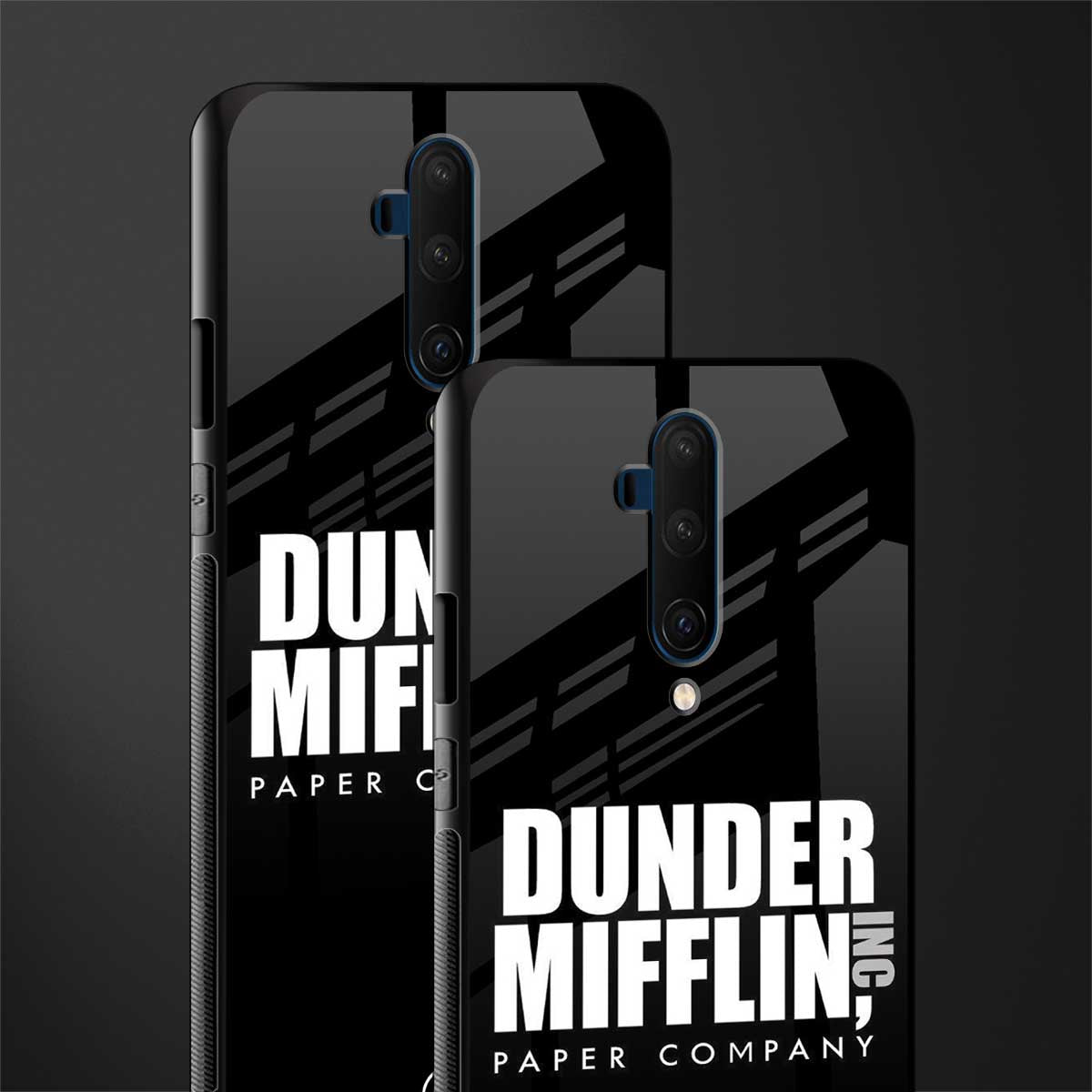 dunder mifflin glass case for oneplus 7t pro image-2