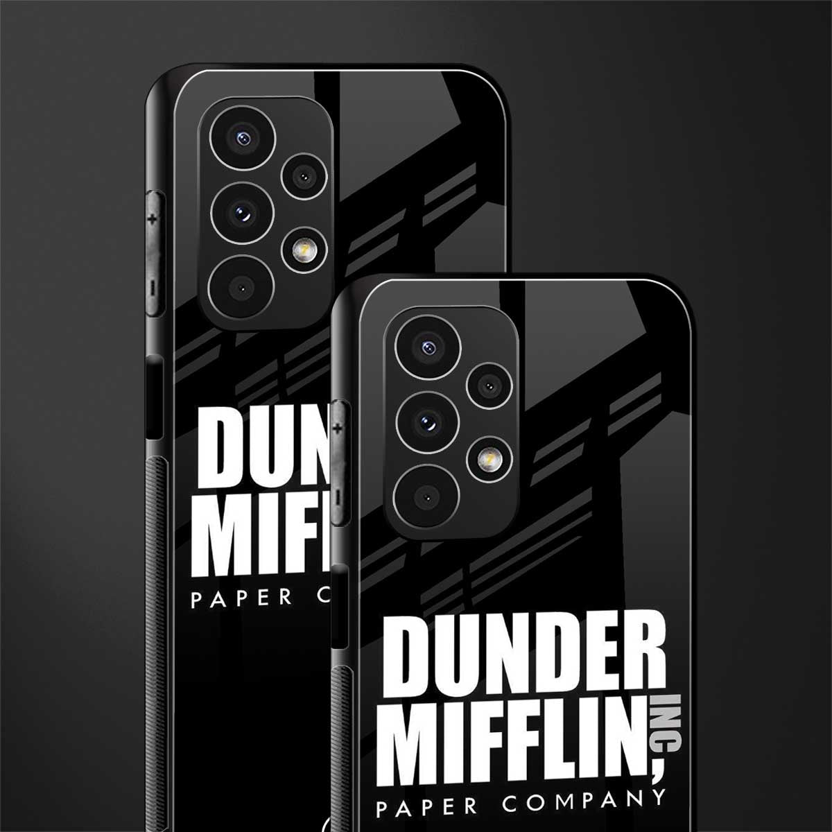 dunder mifflin back phone cover | glass case for samsung galaxy a13 4g