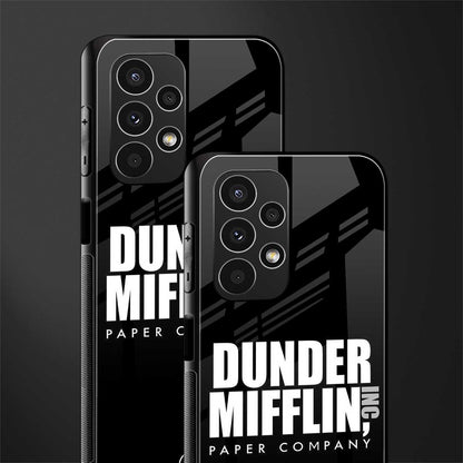dunder mifflin back phone cover | glass case for samsung galaxy a13 4g