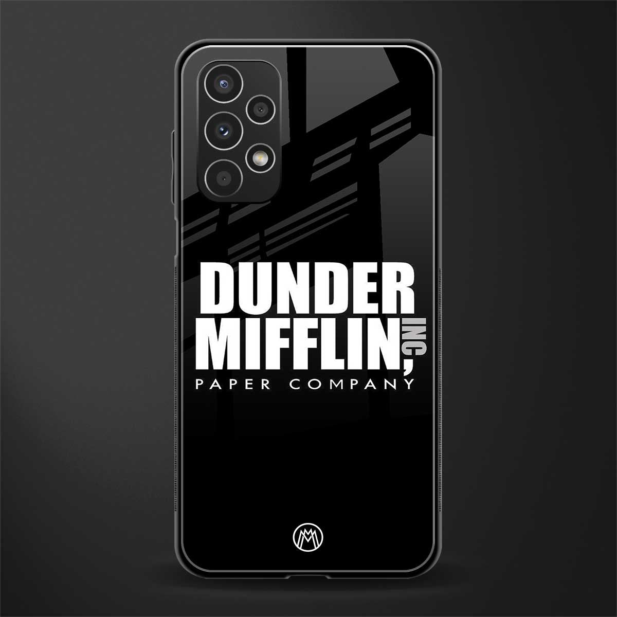 dunder mifflin back phone cover | glass case for samsung galaxy a13 4g