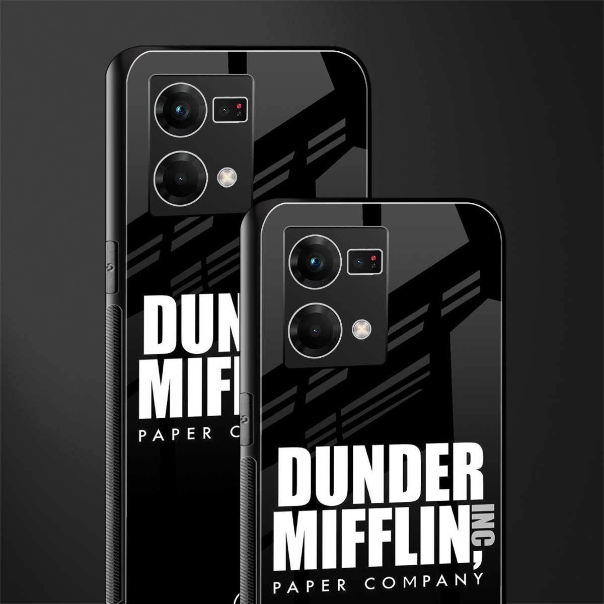 dunder mifflin back phone cover | glass case for oppo f21 pro 4g