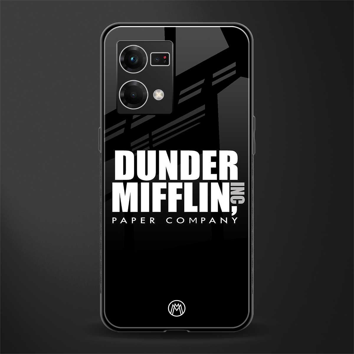 dunder mifflin back phone cover | glass case for oppo f21 pro 4g