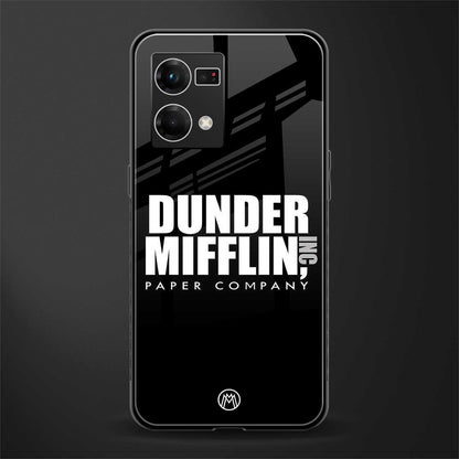 dunder mifflin back phone cover | glass case for oppo f21 pro 4g