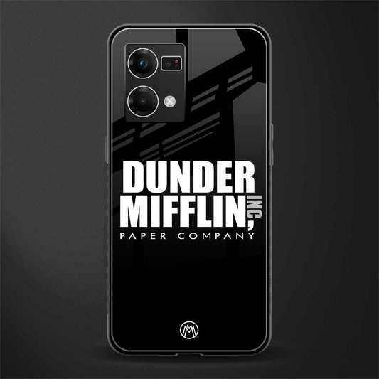 dunder mifflin back phone cover | glass case for oppo f21 pro 4g