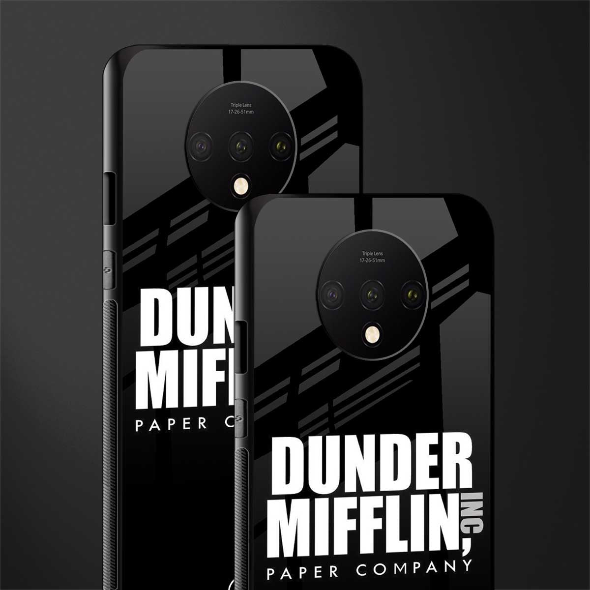 dunder mifflin glass case for oneplus 7t image-2