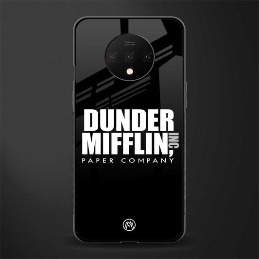 dunder mifflin glass case for oneplus 7t image