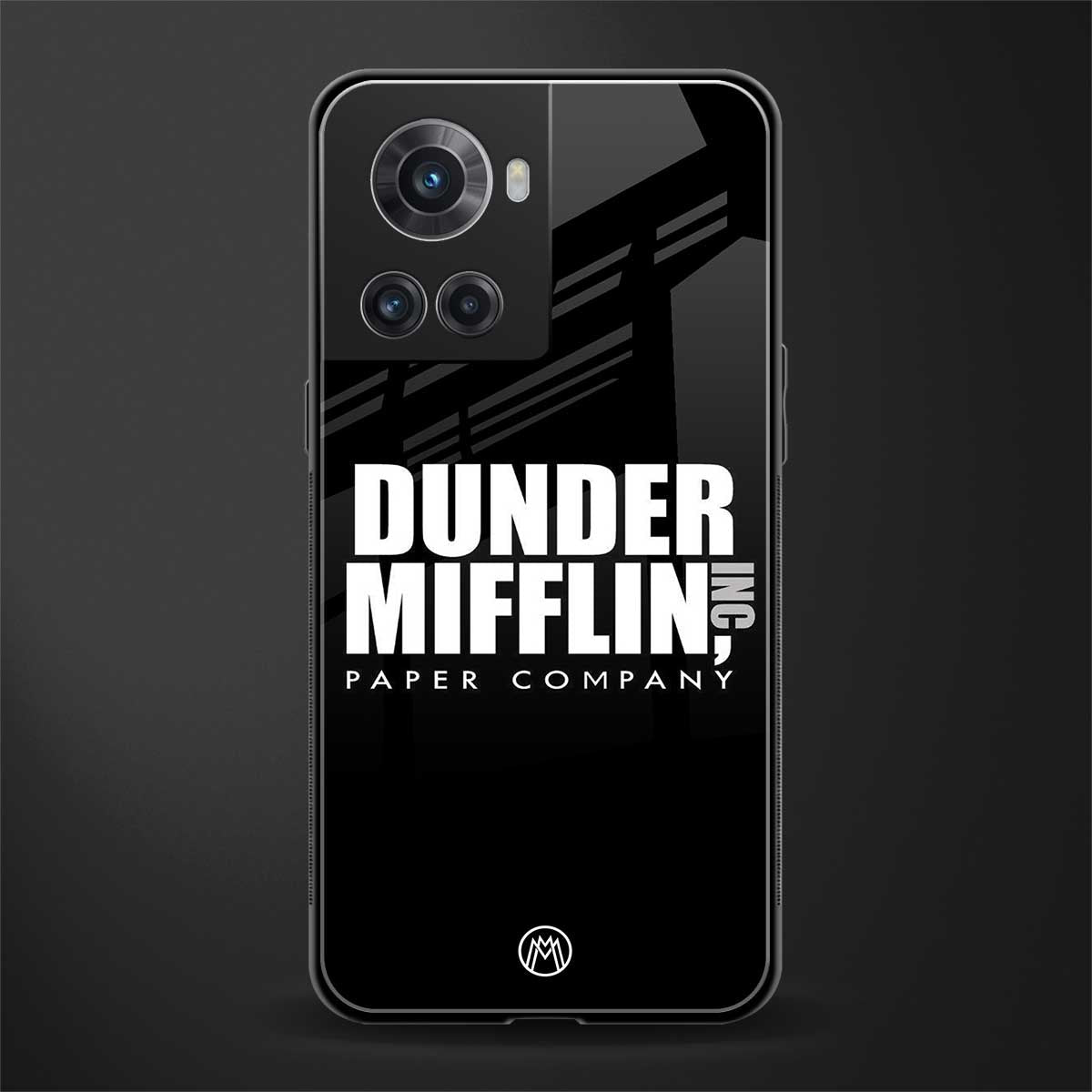 dunder mifflin back phone cover | glass case for oneplus 10r 5g