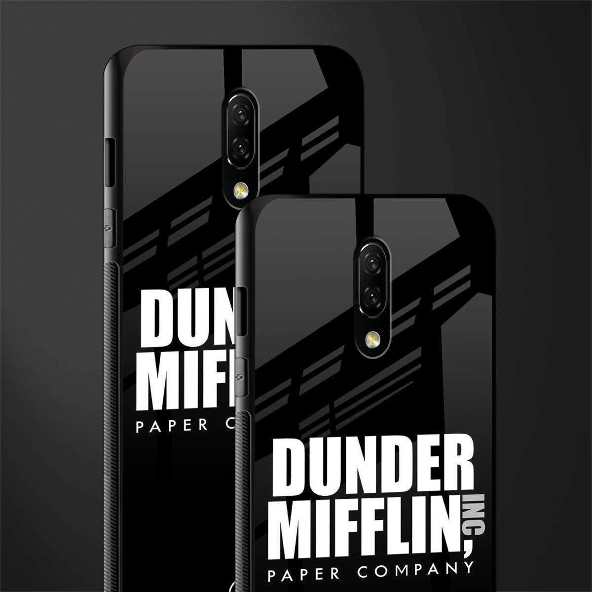 dunder mifflin glass case for oneplus 7 image-2