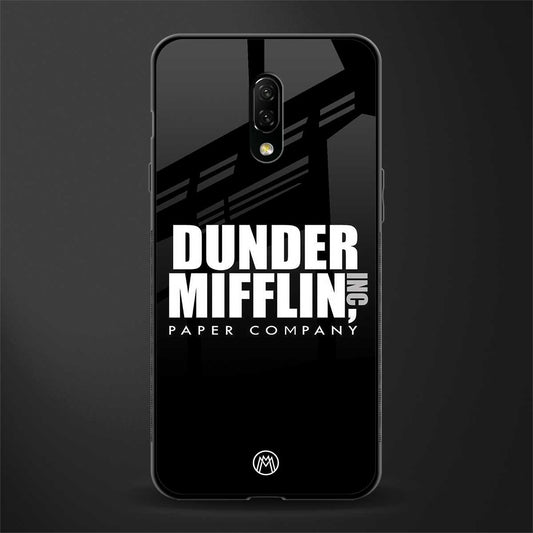 dunder mifflin glass case for oneplus 7 image