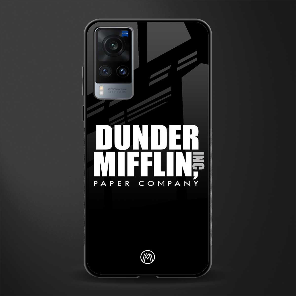 dunder mifflin glass case for vivo x60 image