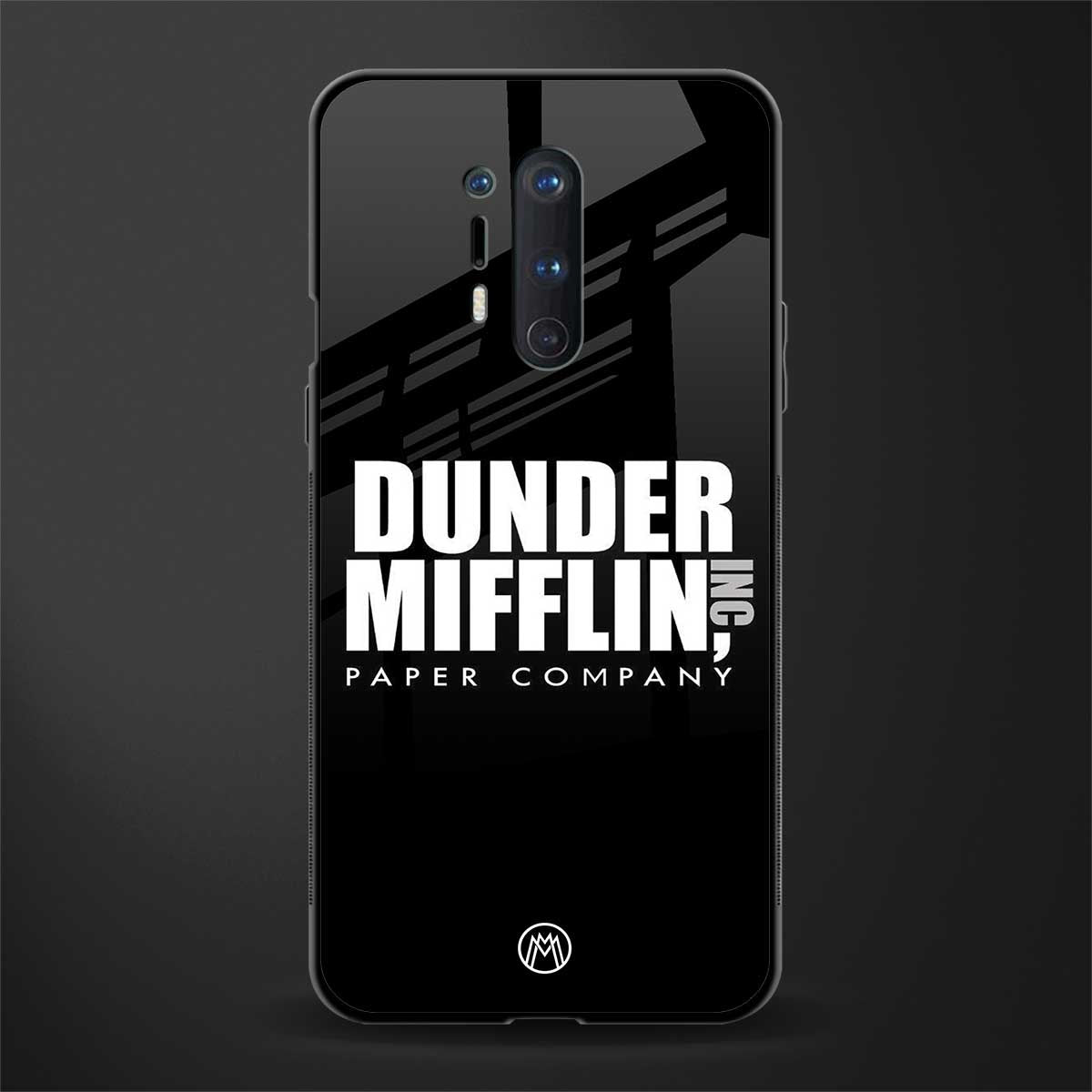 dunder mifflin glass case for oneplus 8 pro image