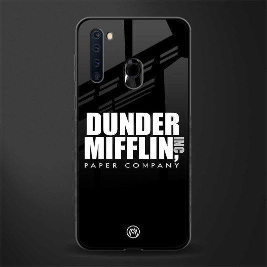 dunder mifflin glass case for samsung a21 image