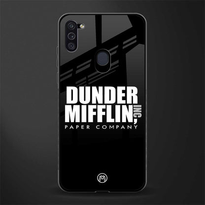 dunder mifflin glass case for samsung galaxy m11 image