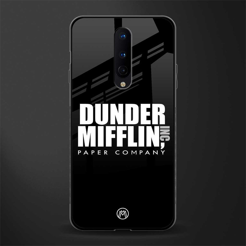 dunder mifflin glass case for oneplus 8 image