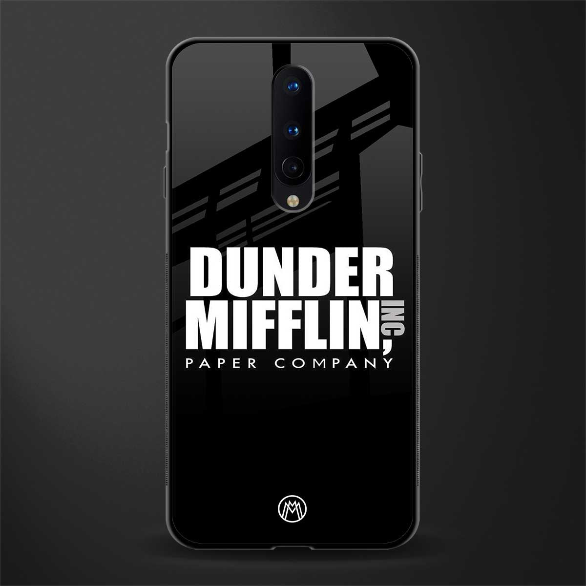 dunder mifflin glass case for oneplus 8 image