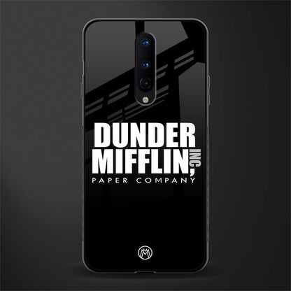 dunder mifflin glass case for oneplus 8 image