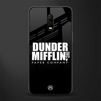 dunder mifflin glass case for oneplus 6t image