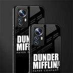 dunder mifflin back phone cover | glass case for xiaomi 12 pro