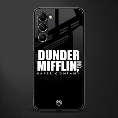 dunder mifflin glass case for phone case | glass case for samsung galaxy s23 plus