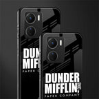dunder mifflin back phone cover | glass case for vivo y16