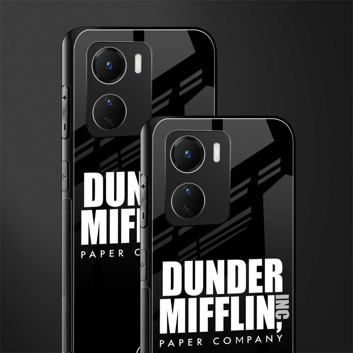 dunder mifflin back phone cover | glass case for vivo y16