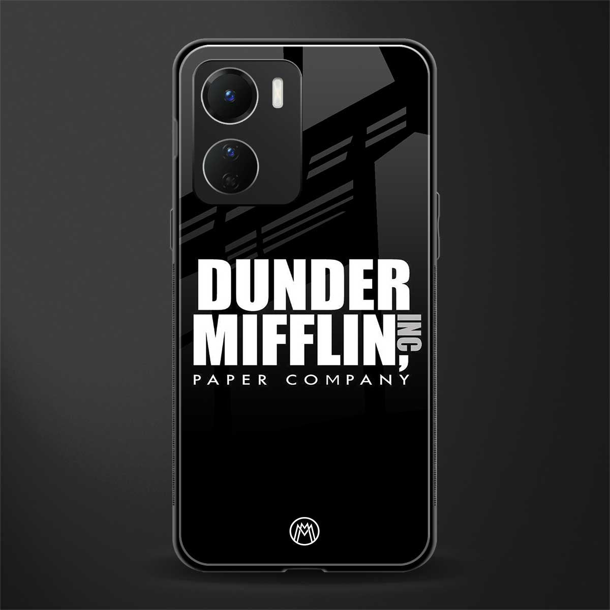 dunder mifflin back phone cover | glass case for vivo y16